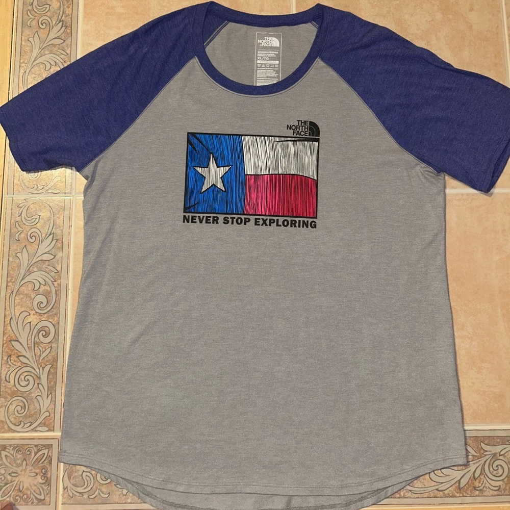 The North Face Blue and Gray Texas Graphic Tee